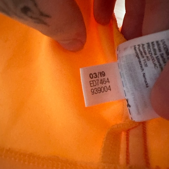 Adidas Originals 3 Stripe Cropped Tank Top Bright Orange US XS - Picture 10 of 16